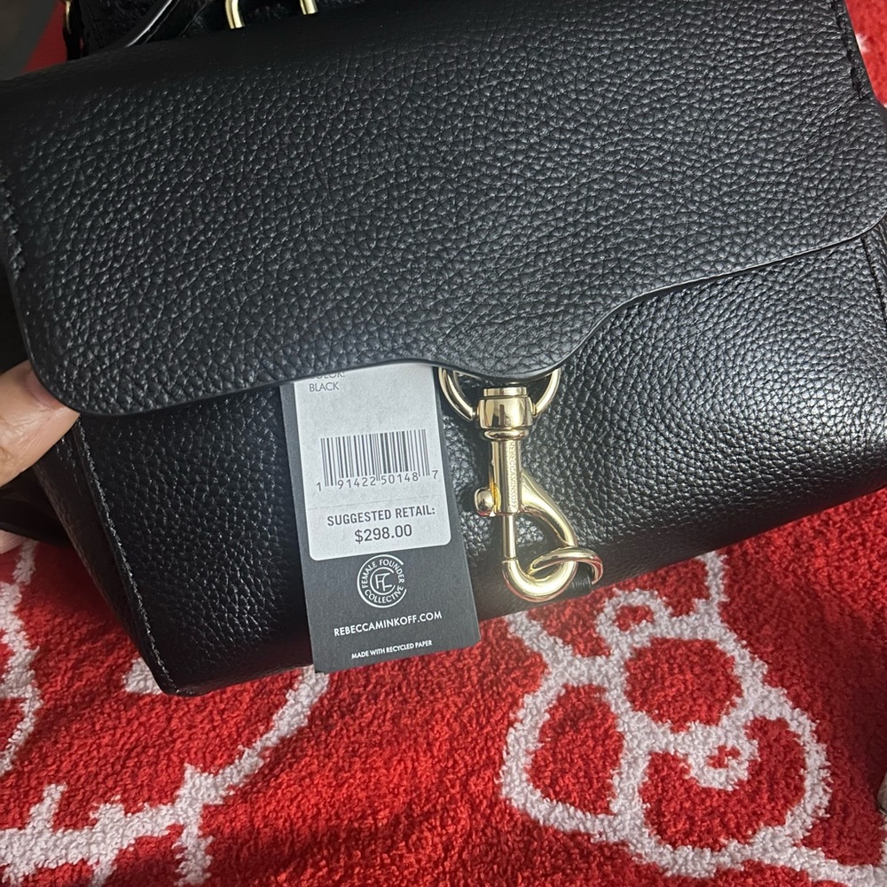 Rebecca Minkoff Black Pebbled Leather Crossbody